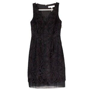 NWT Trina Turk Dress Size 2 Black Lace Mesh Cocktail Wedding Formal Silk $348